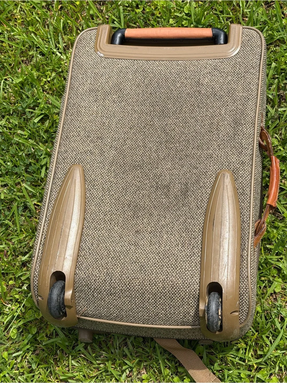 Vintage 24” Hartmann Tweed Rolling Suitcase/Luggage READ